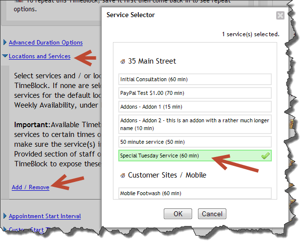 Image:Restricting Services to particular Days: Part 1